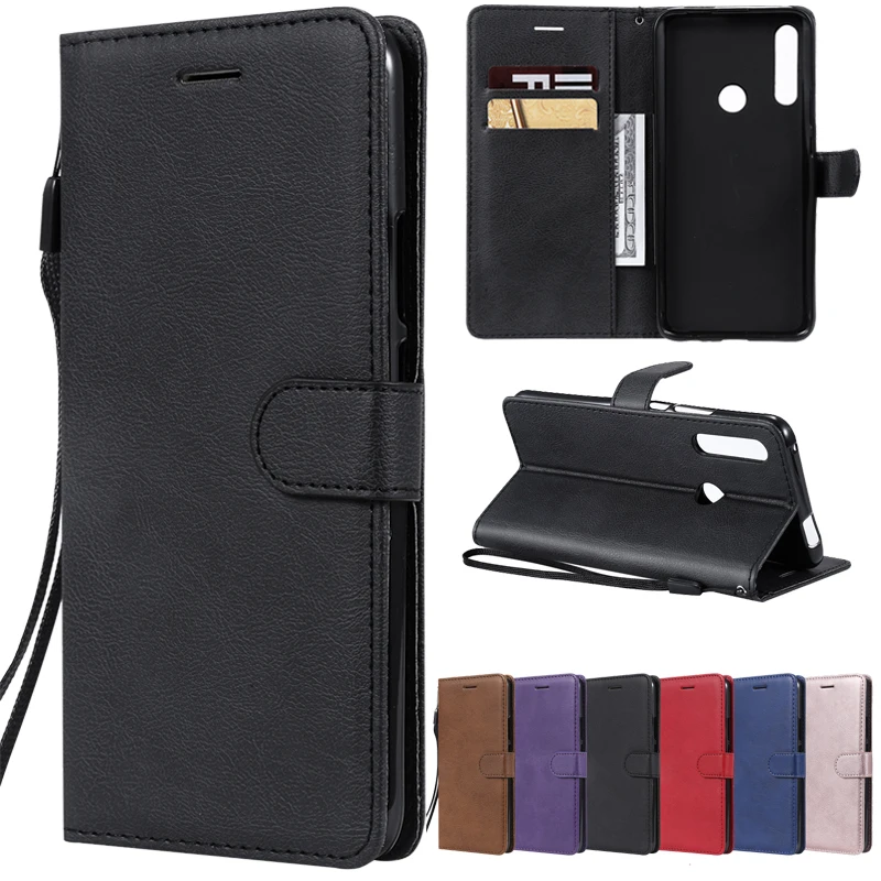 

Leather Flip Wallet Case For Huawei P Smart Pro For P Smart Plus 2019 For P Smart Z/2019/2020 Cover With Hand Strap