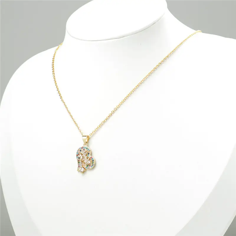 Цепочка Из Нержавеющей Стали ожерелье цельной формы с полым сердцем и золотым