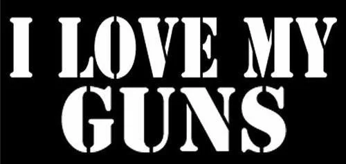 I Love My стикер Guns Decal ( )|Наклейки для творчества| |