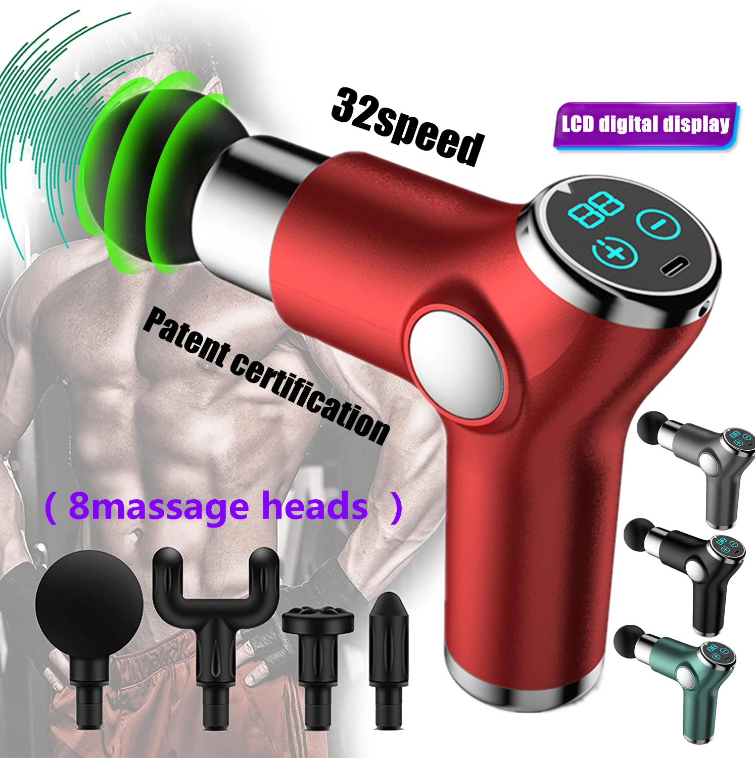 Массажный пистолет fascia 32 скорости массажер для глубокой расслабления мышц спины