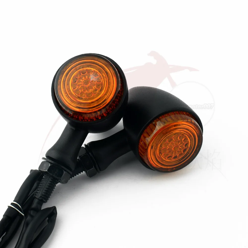 Указатели поворота для мотоцикла желтые черные пули светильник тели