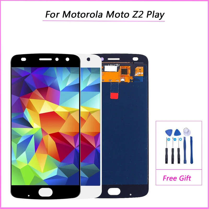 Для Motorola Moto Z2 play ЖК дисплей экран + сенсорный дигитайзер панель сборка Замена для
