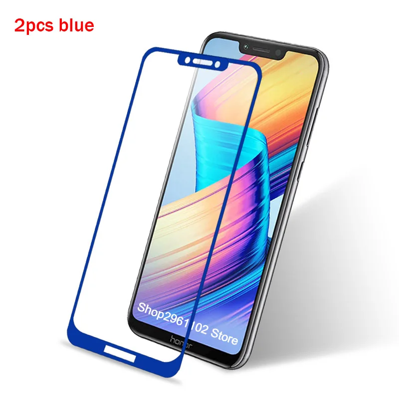 Защитное стекло для чехол для Huawei Honor Play Honer Play закаленное стекло на Huwei Honor Play HonorPlay COR-L29 6,3 дюйма - Цвет: 2pcs Blue