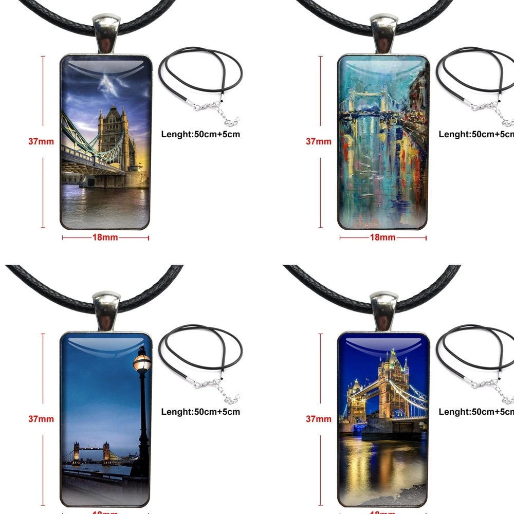 Ожерелье с подвеской-кабошоном женское подвеска в виде большой лондонской башни