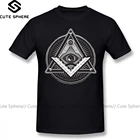 Футболка Illuminati, Классическая футболка с коротким рукавом и графическим принтом, 4xl, Мужская забавная футболка из 100 хлопка