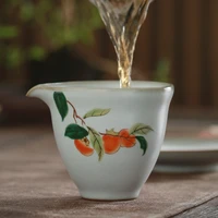 fair ceramic cup large ru kiln cup uniform cup handmade antique ru porcelain open film kung fu tea set tea dispenser