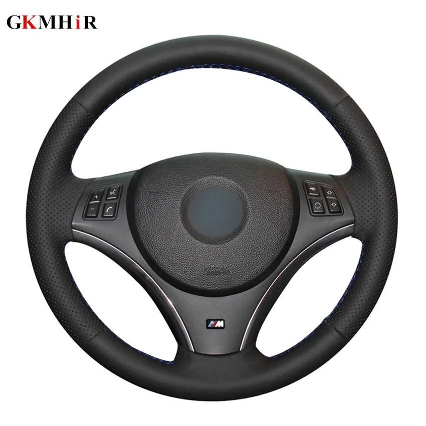 

Black Artificial Leather Car Steering Wheel Cover for BMW E90 325i 330i 335i E87 120i 130i 120d
