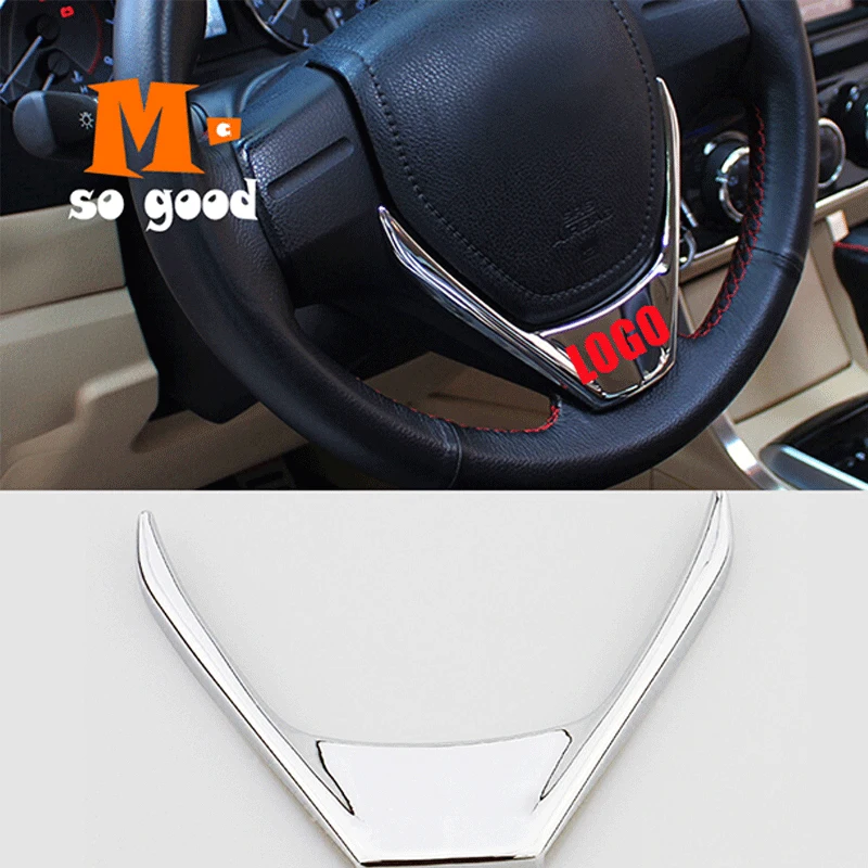 2014 2015 2016 2017 для автомобиль Toyota Corolla чехлы на руль отделка ABS хром авто интерьер