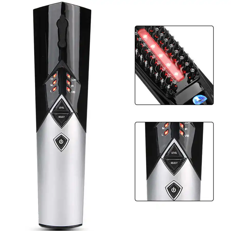 ИК-Расческа для роста волос Keratina регулируемая Лазерная Массажная Расческа