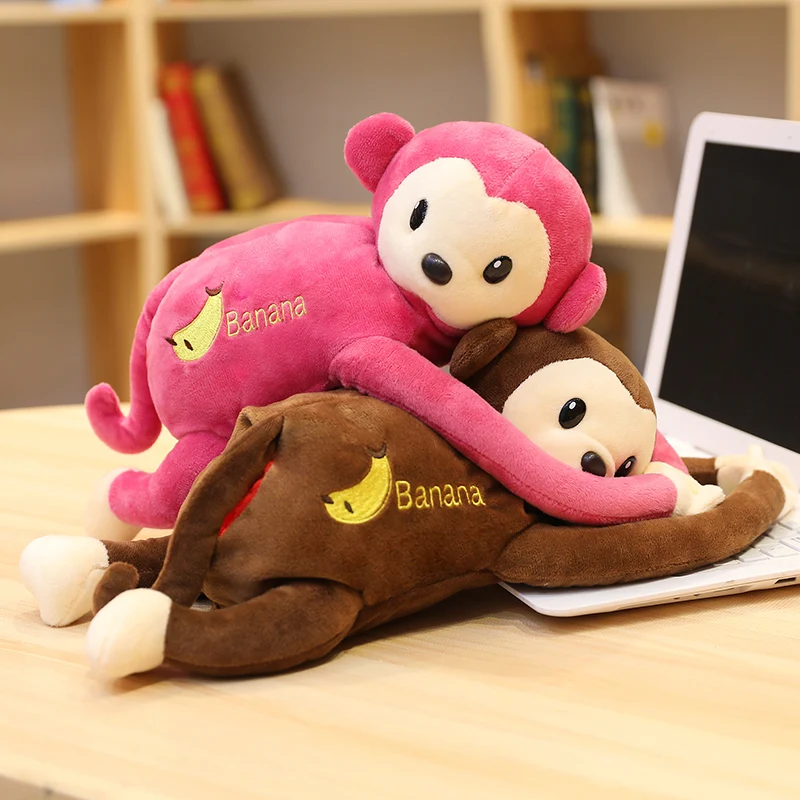

1pc Hanging Long Arm Monkey From Arm To Tail Plush Baby Toys Doll Kids Gift Monkey Tissue Box Car Tray Car Paper Towel Pumping
