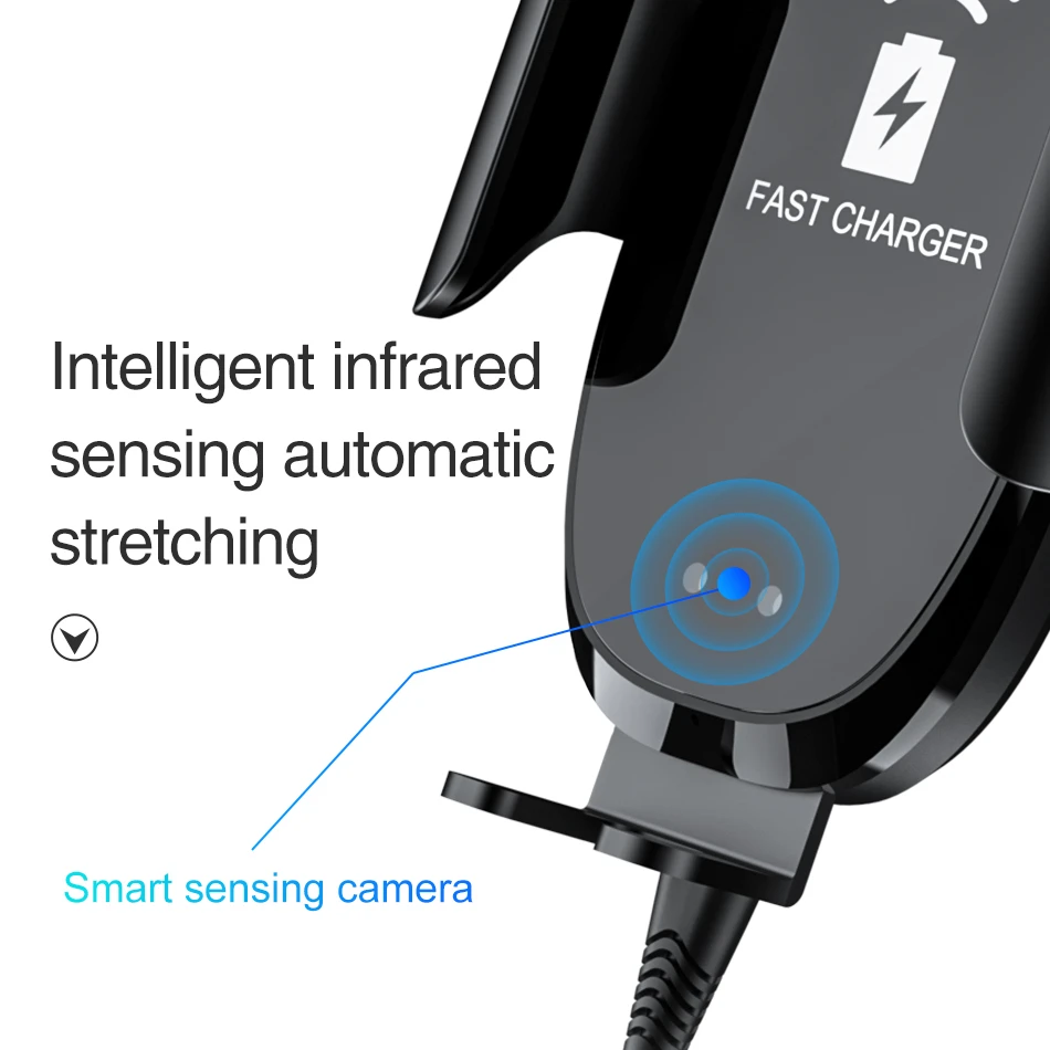 Автоматический зажим автомобильное крепление Qi Беспроводное зарядное