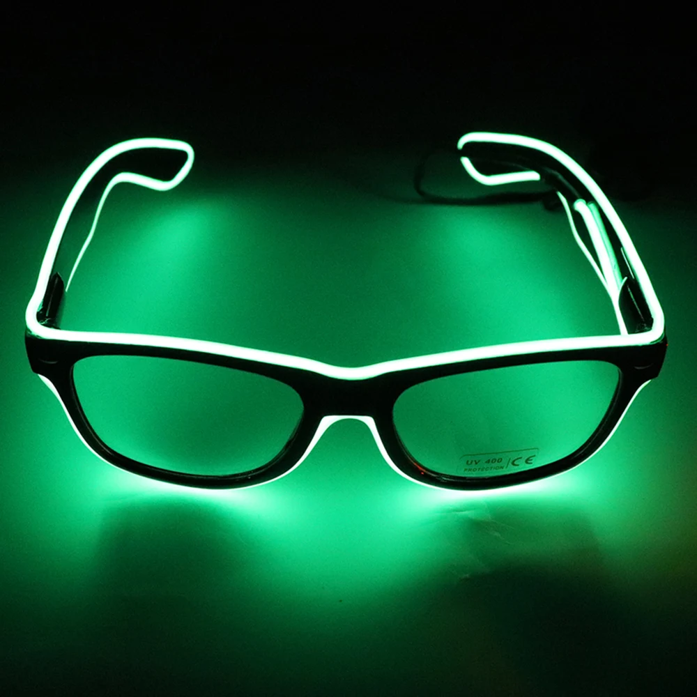 Новая мода 10 цветов мигающий на проводе светодиодные очки светящиеся вечерние