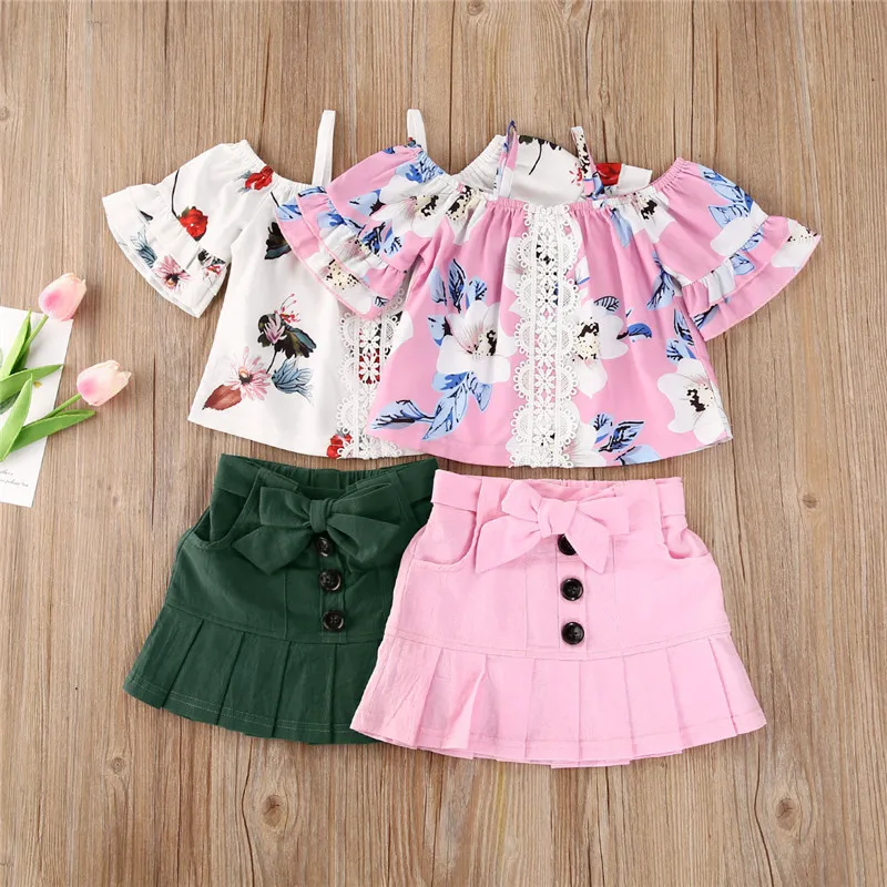 2020 брендовый комплект детской одежды для девочек летний женский костюм из