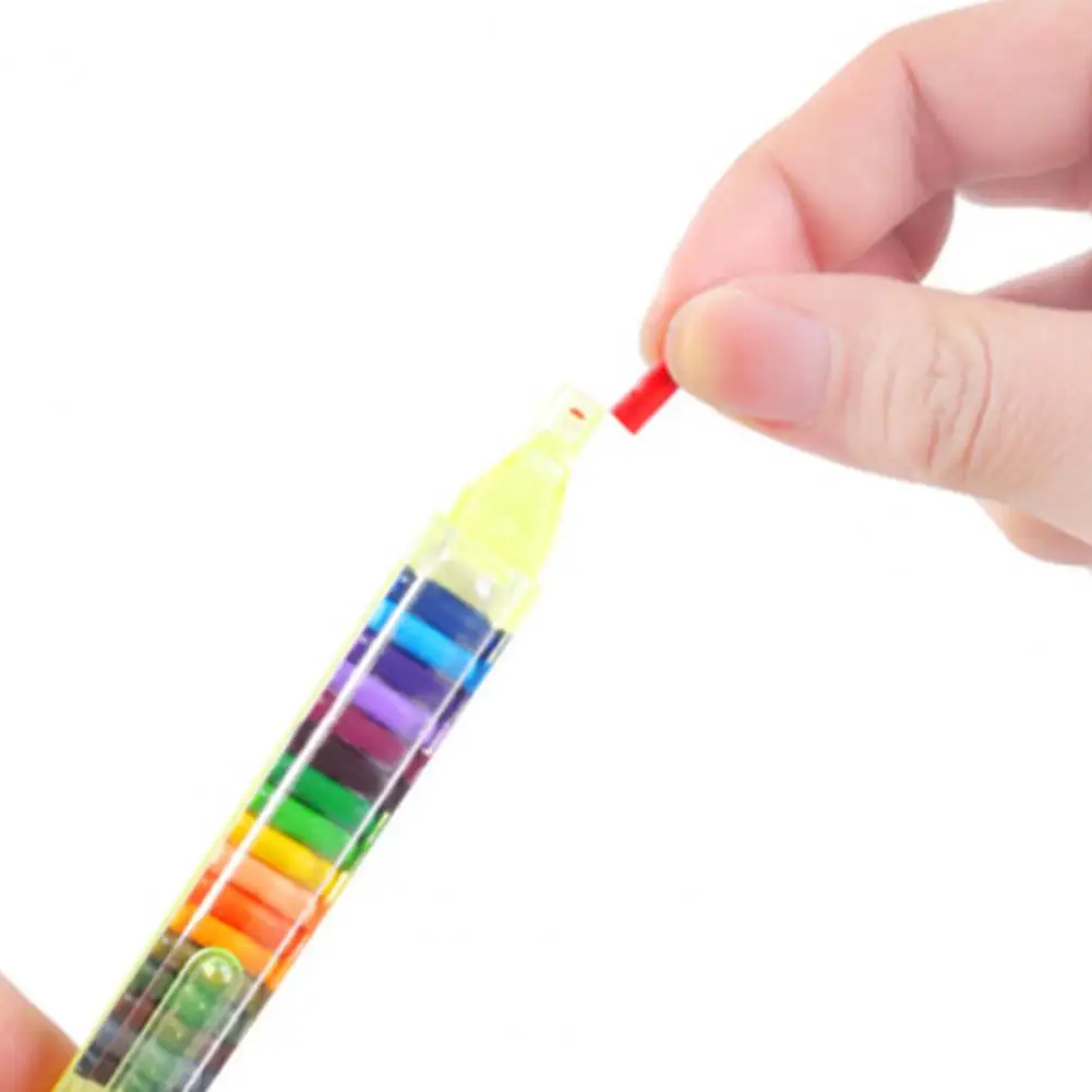 

4Pcs/Set 20Colors Washable Crayons Painting Stationery Wax Crayon ColorDoodle Draw Baby Kid Toy Children's Graffiti Brush