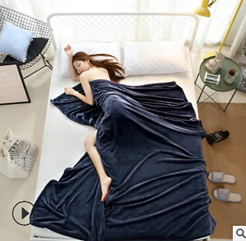 DIDIHOU мягкое однотонное одеяло для кроватей из флиса фланели покрывало взрослых