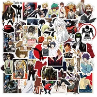 50pcs death note japanese anime stickers pack for laptop luggage motorcycle phone skateboard toys gift diary graffiti decals