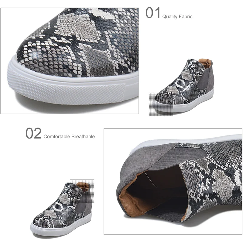 

2020 Woman Flat Slip On Casual Shoes Women Autumn Sneakers Platform Ladies Fashion Snake Female Size Footwear
