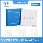 Sonoff T2EU-RF 433 МГц беспроводной умный настенный выключатель поддержка двустороннего управления работа с SONOFF RF Bridge RF Control ler SlampherR2 TX