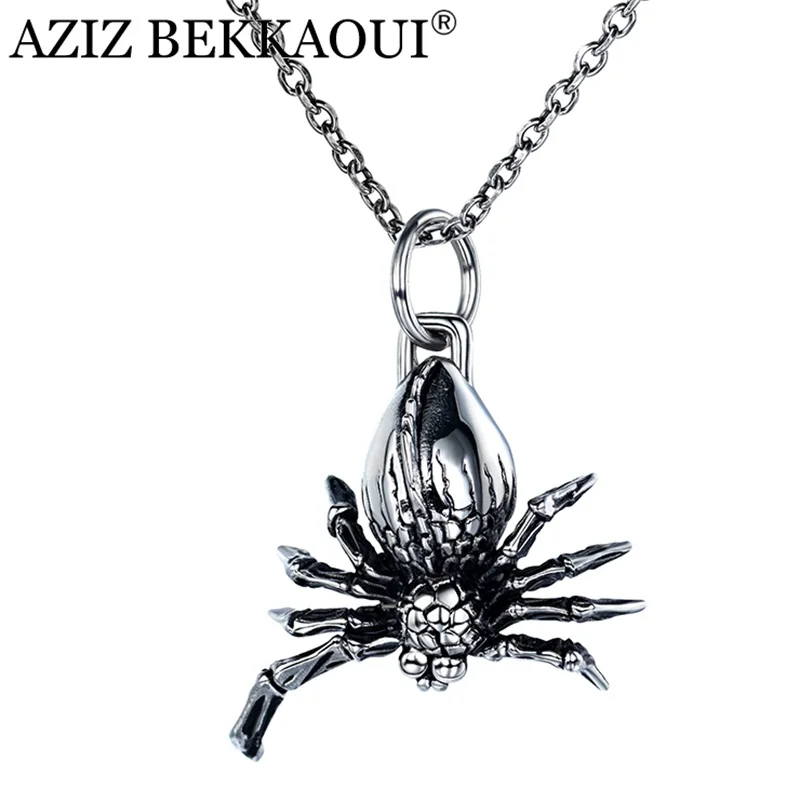 Мужское ожерелье с буквой сделай сам AZIZ BEKKAOUI кулон из титановой стали уникальный