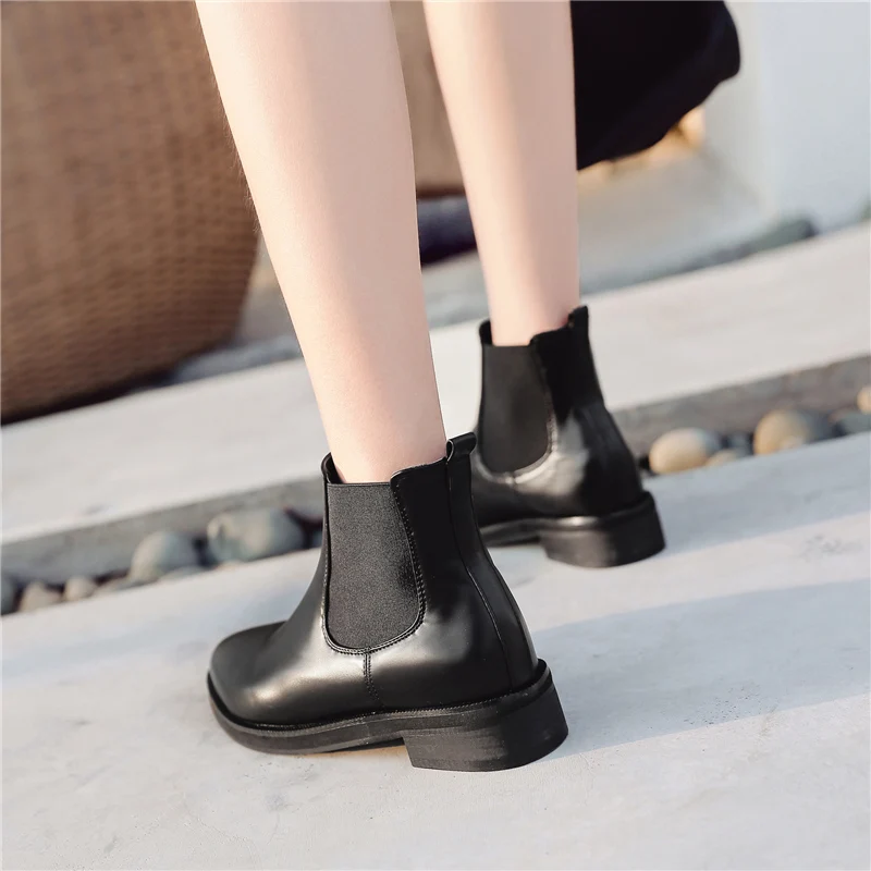 2020 роскошные женские ботильоны черные глянцевые ботинки классические на плоской