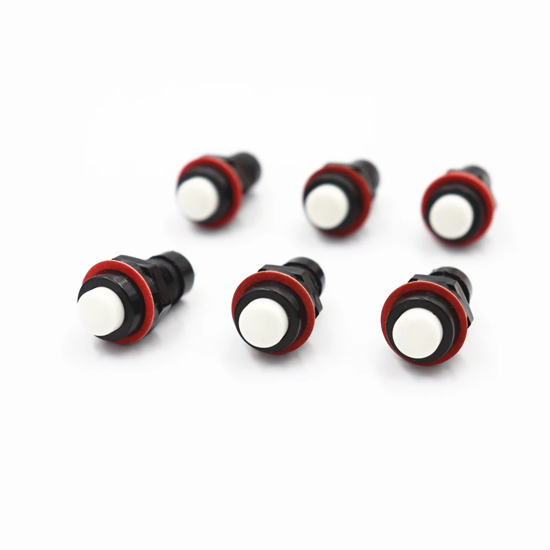 6pcs white 6 шт DS-211 DS-213 кнопочный переключатель 10 мм Мгновенный/самоблокирующимся круглая кнопка переключатель DS211 DS213 Миниатюрные - Цвет: 6pcs white
