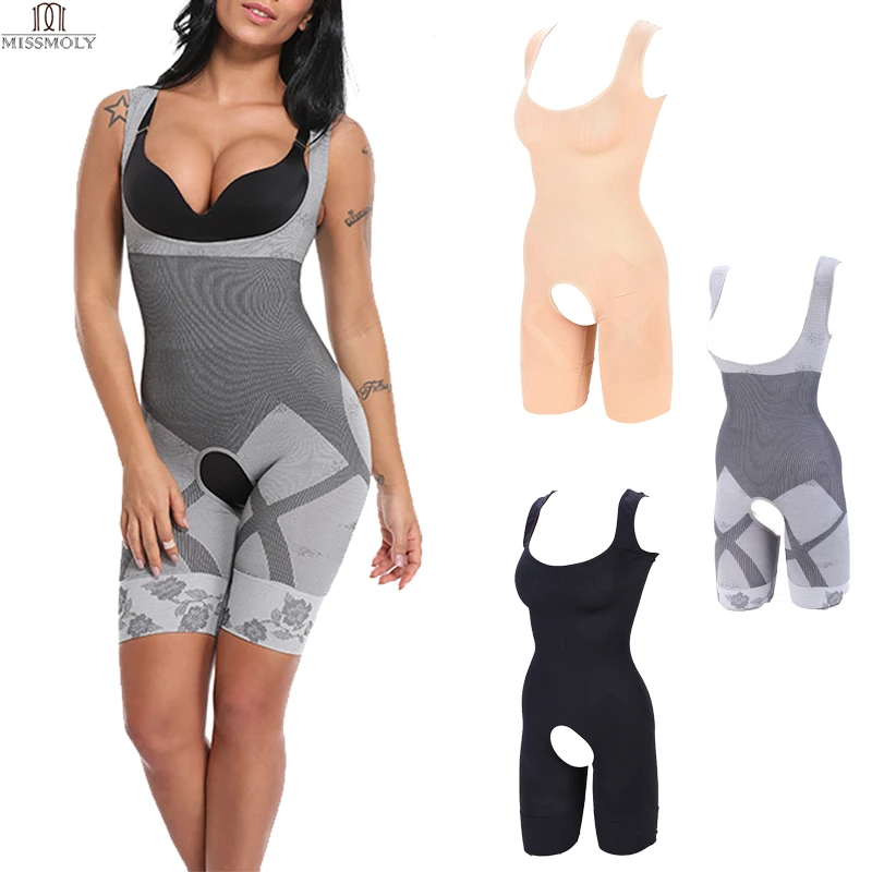 

2020 New Bamboo Full Body Shaper Magic Tummy Slimming Corset Pulling Underwear Thigh Reducer Modeling Shapewear Butt Lifter