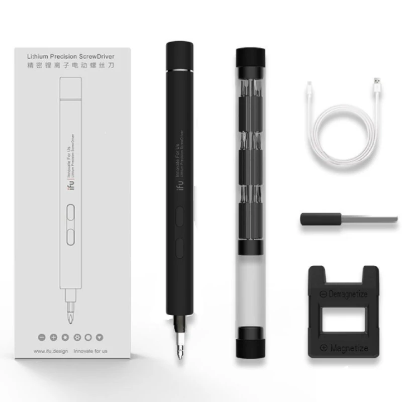ifu electric screwdriver with bits mini precision charging screwdriver for mobile phone laptop 2d cordless screwdriver 1 set free global shipping