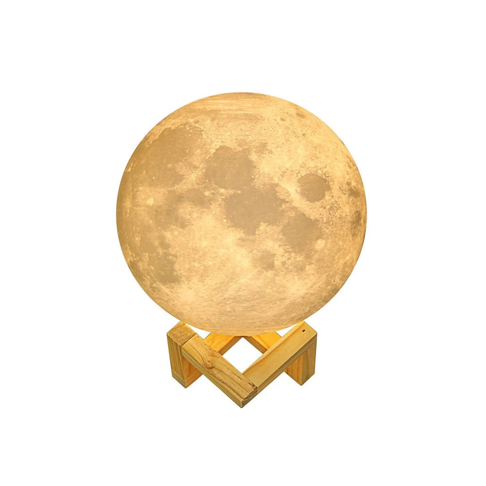

3D Print Moon Lamp Colorful Change Touch Usb Rechargeable Led Night Light Home Decor Creative Gift Dropshiping