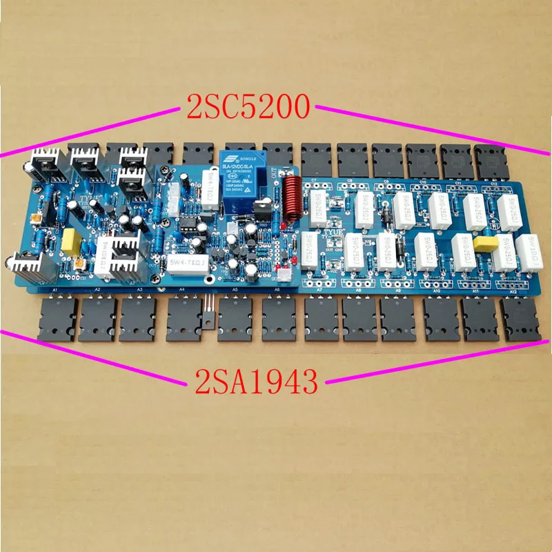 Lusya 24 шт. C5200 A1943 силовая трубка JRC5532D Op amp 1300 Вт моно мощный усилитель доска сценический Собранный усилитель T0866