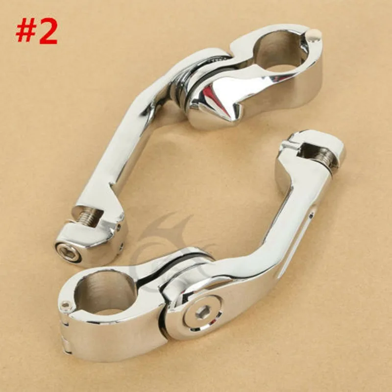2x Mounting Clamps Мотоцикл 1,2" 32 мм крепление на руль для мотоцикла длинные крепления Crash Engine Guard Bar для Harley - Цвет: 2x Mounting Clamps