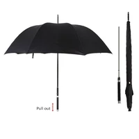 new boutique fashion long handle automatic umbrella samurai sword style high quality parasol creative business umbrella