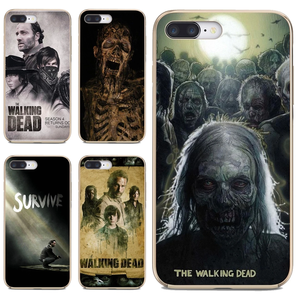 

Soft Bag Case The-Walking-Dead-game-Poster-Pattern For Apple iPhone 10 11 12 Pro Mini 4S 5S SE 5C 6 6S 7 8 X XR XS Plus Max 2020