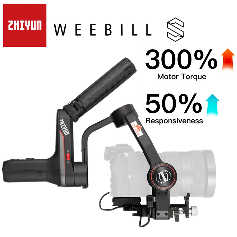 Zhiyun Weebill S, лаборатории карданный 3-осевой Стабилизатор Для беззеркальных и цифровых зеркальных камер, таких как sony A7M3 Nikon D850 Z7, 300% улучшенный двигатель