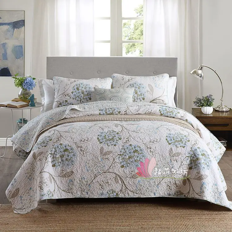 3 шт. комплект постельного белья из 100% хлопка с принтом птиц|Одеяла| |