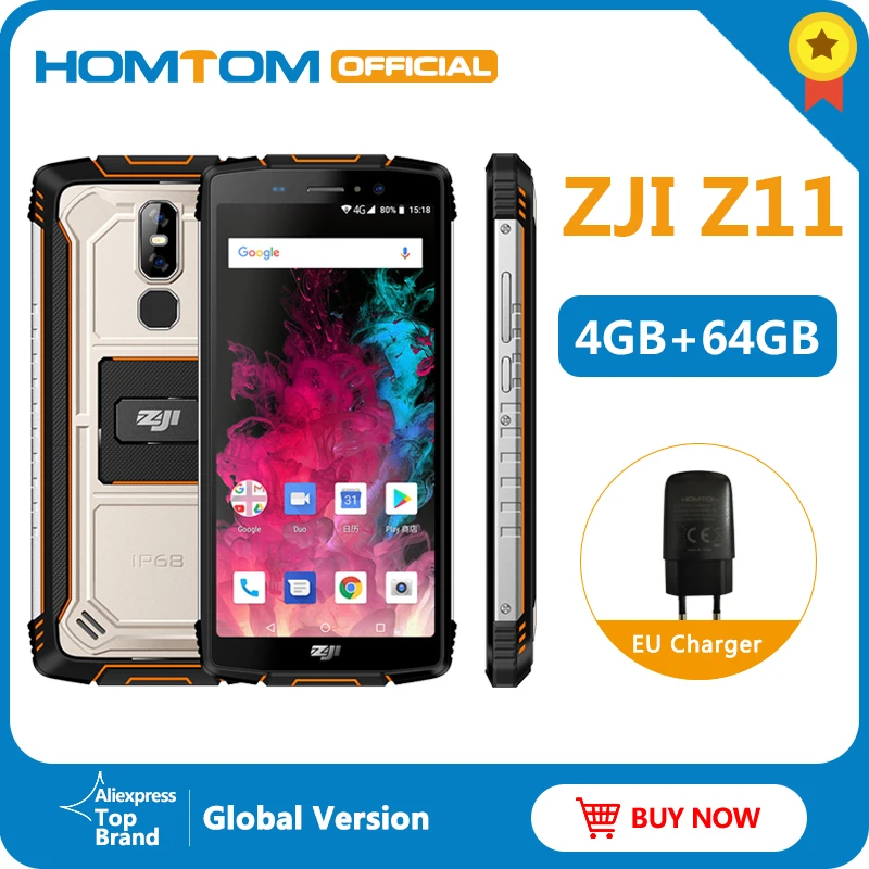 HOMTOM ZJI Z11 Мобильный Телефон IP68 5 99 &quotMTK6750T Восьмиядерный Dual sim 10000 мАч Android 8 | Смартфоны -4000065040971