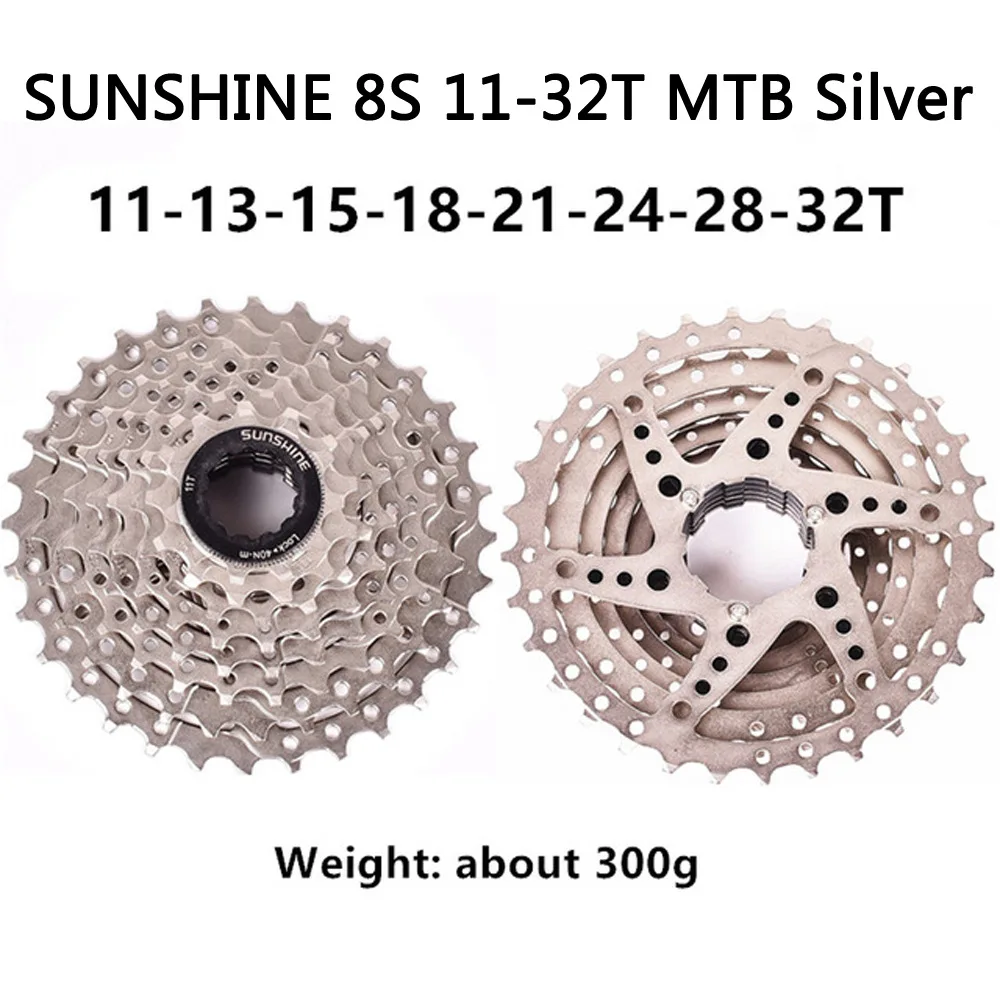 

SUNSHINE Bike Freewheel 11-32T 36T 40T 42T MTB Cassette Steel Freewheel Gear Crankset Cycling Part 8 9 10 Speed bicycle Flywheel