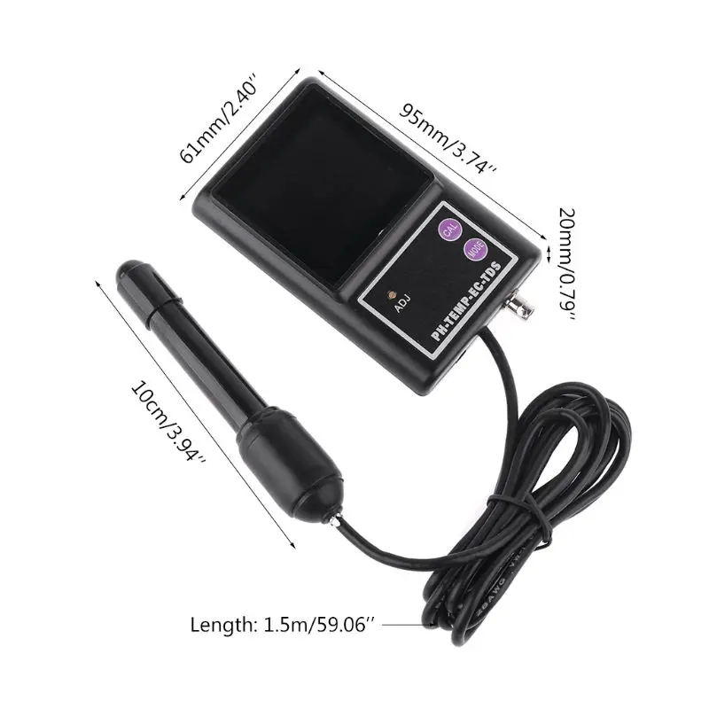 

pH Temperature EC TDS Meter Tester Water Quality Analyzer 4-in-1 Online Monitor