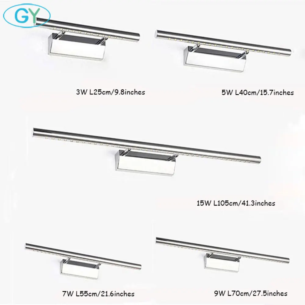 

Современный светодиодный светильник для переднего зеркала из нержавеющей стали, настенные светильники для ванной, макияжа, светодиодный т...