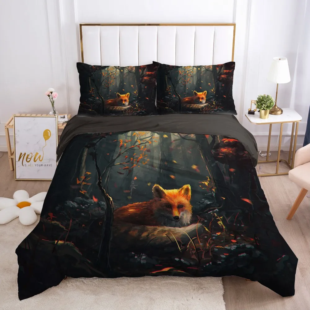 

3D Bedding Bag Pillow Sham Camel Duvet/Quilt Cover Sets Bedding Set Bed Linen King Queen Full Single Size Fox Beddings