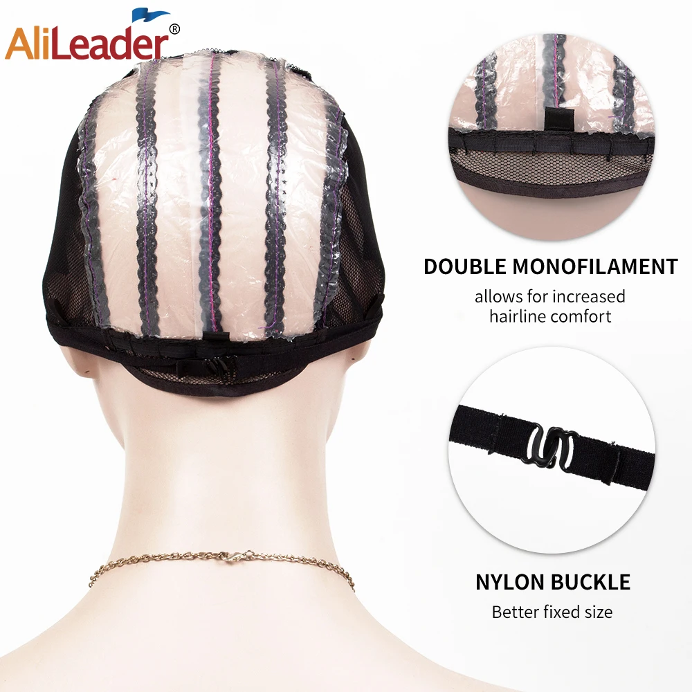 Alileader 10PCS Wholesale Lace Wig Cap With Adjustable Band Breathable Net Caps For Making Wigs Professional Accessories |