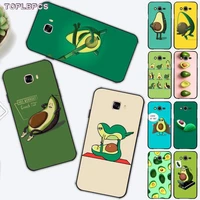 toplbpcs art funny avocado fruit silicone black phone case for samsung j6 j7 j2 j5 prime j4 j7 j8 2016 2017 2018 duo core neo
