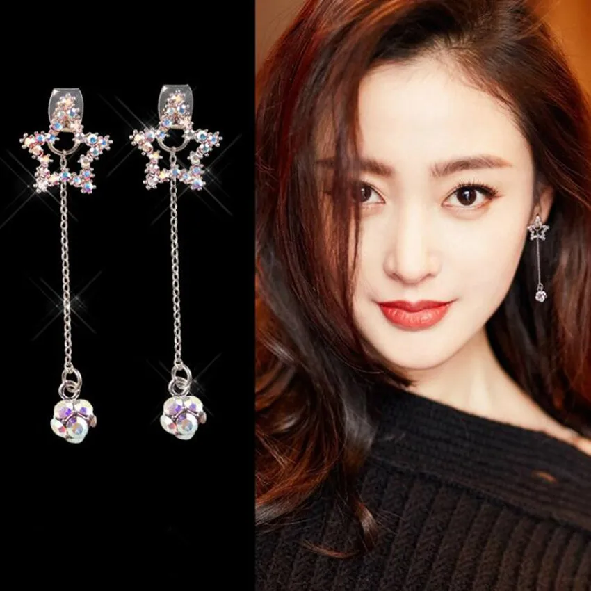 Женские серьги колечки в Корейском стиле серебро 2019 пробы|Серьги-подвески| |