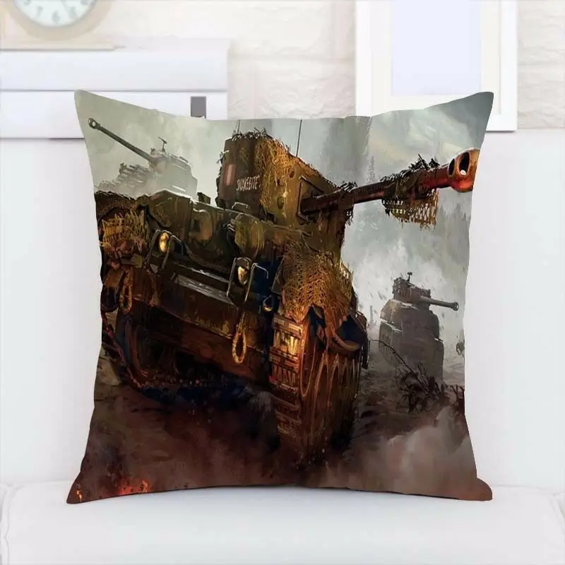 Игровой чехол с логотипом World of Tanks на заказ для подушки Чехол | Дом и сад