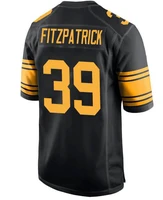 embroidery american jersey minkah fitzpatrick men women kid youth black yellow number pittsburgh football jersey