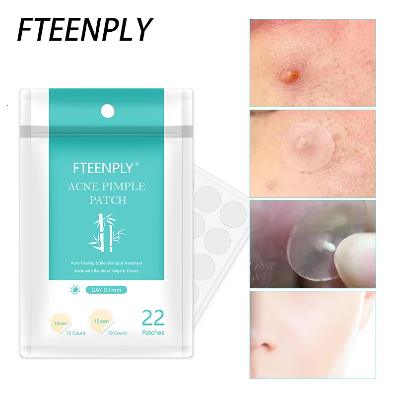 FTEENPLY Acne Pimple Patch Acne Treatment Invisible Sticker Remove Blemish Face Mask Beauty Skin Care Tool Cream Daily Use 22PCS