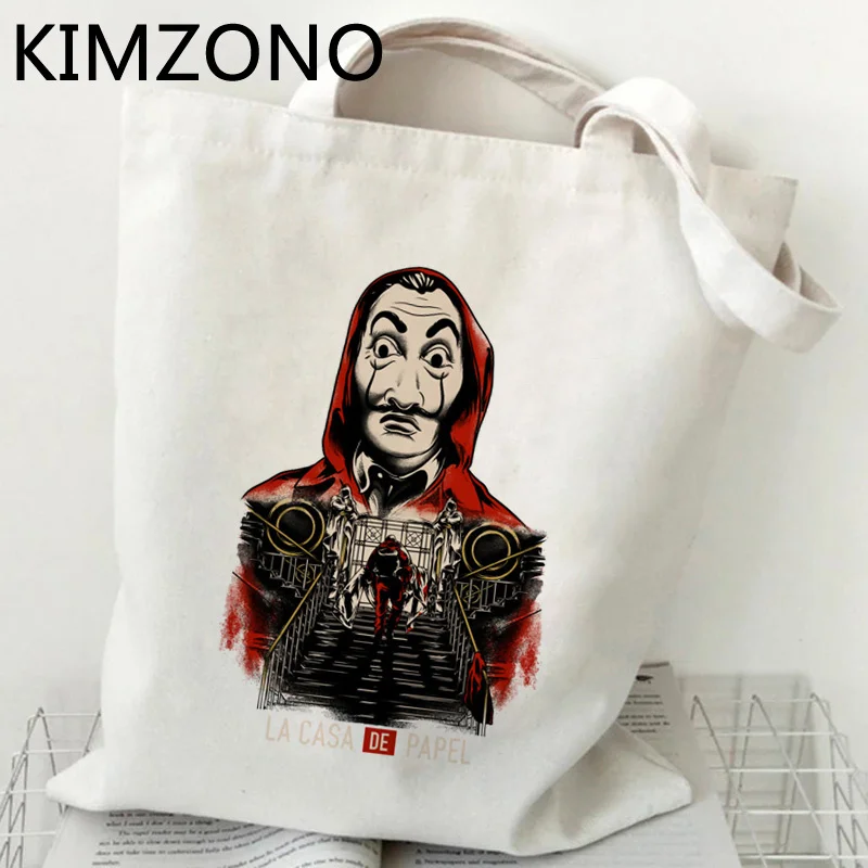 

La Casa De Papel shopping bag eco grocery tote reusable bag shoping bolsas reutilizables tote sac toile