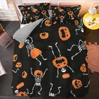 Домашний текстиль, Хэллоуин, забавное одеяло со скелетом, черепом, пододеяльник, декор комнаты, Комплект постельного белья Twin Queen King, 23 шт., большой размер