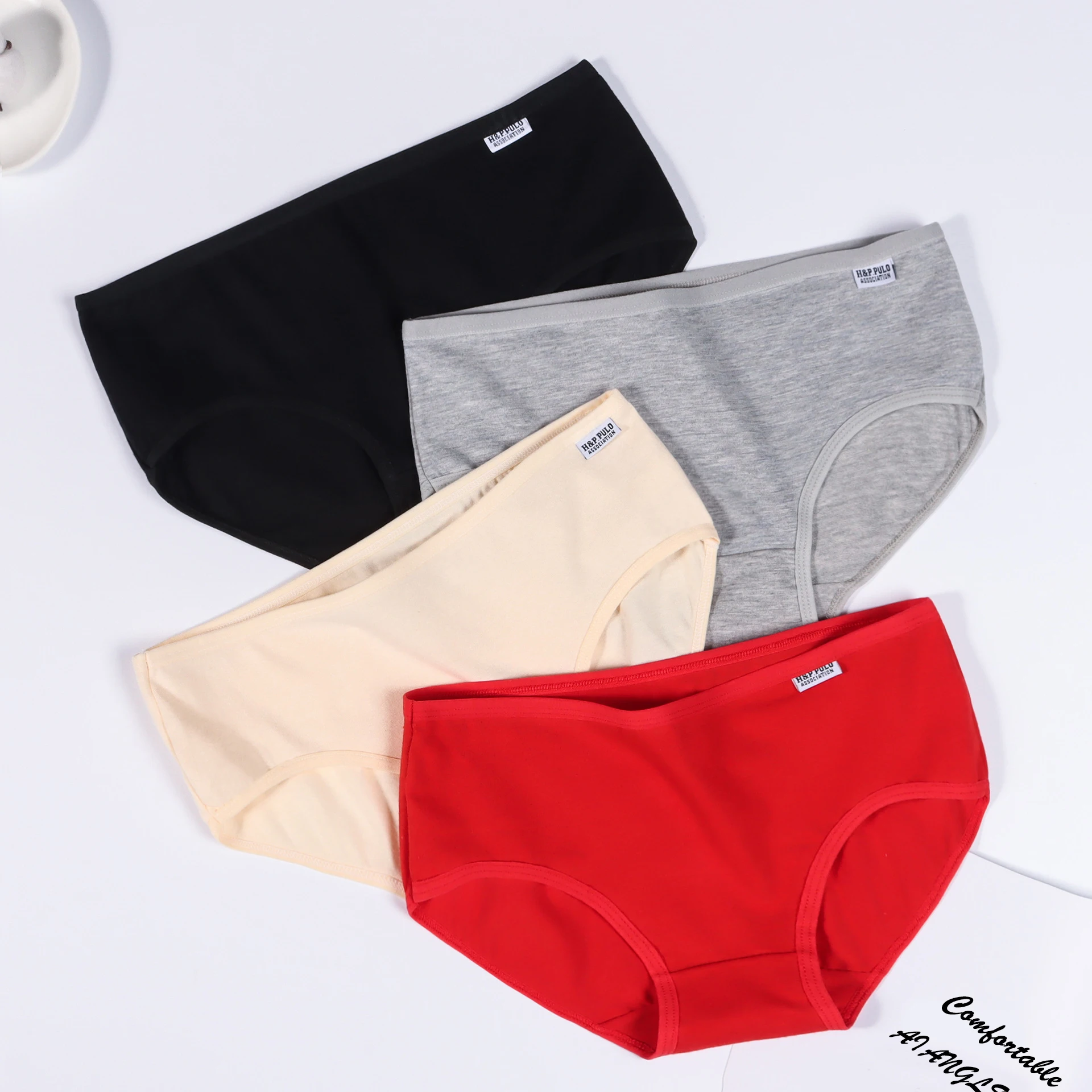 

3Pcs Women's Panties Cotton Underwear Sexy Briefs Girls Lingeries Plus Size Underpants Female Solid Color Panties For Women Lady