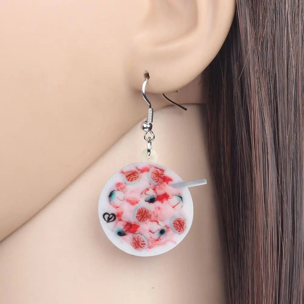 Акриловые украшения Bonsny для Хэллоуина ожерелье в виде глазного яблока крови