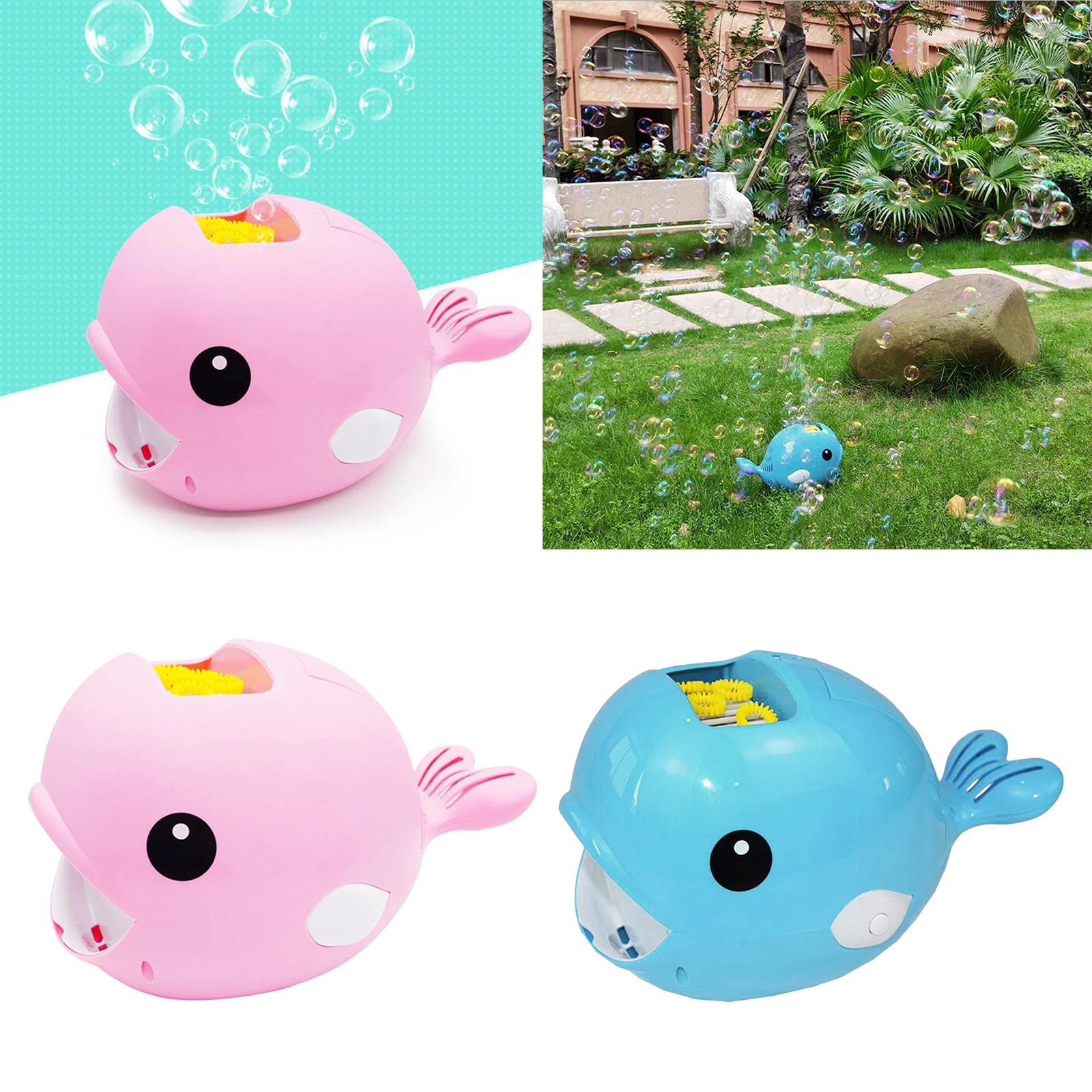 

Kids Cute Whale Shape Bubble Maker Blower for Party Beach Garden Birthday Outdoor & Indoor
